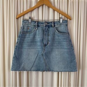 Thrills Leni A-line Skirt Light Wash Blue Denim Skirt Size 6